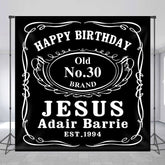 Lofaris Black And White Custom Legend 30th Birthday Backdrop